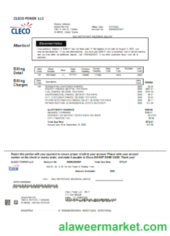 Louisiana Cleco Power electricity utility business bill,  SCR